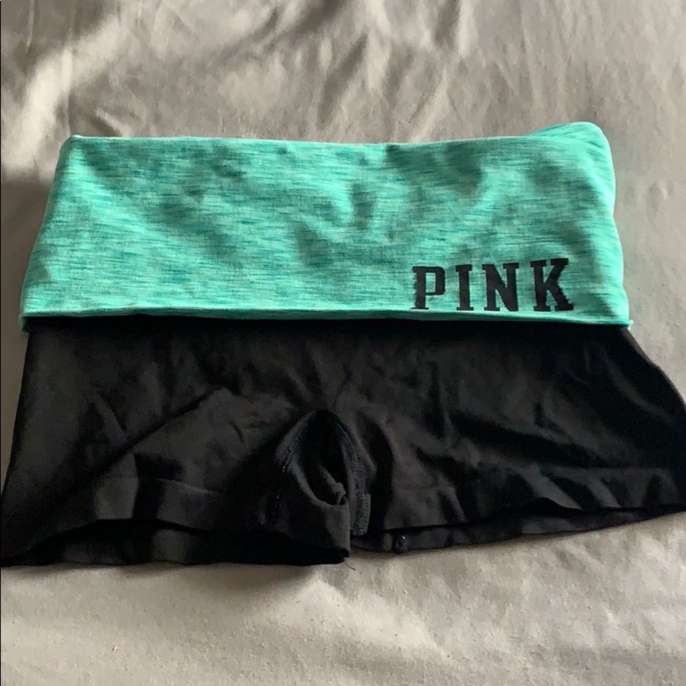 Pink yoga shorts